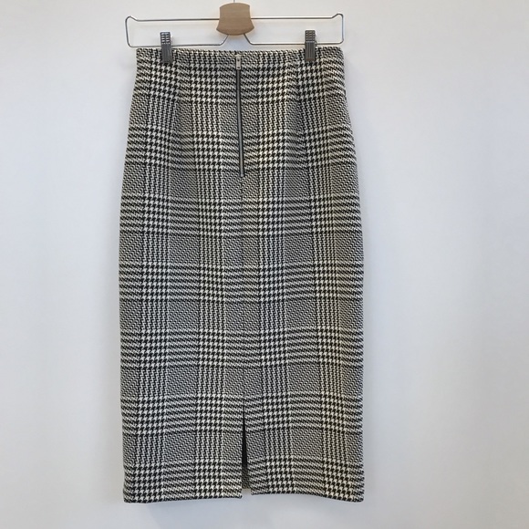 Plaid High Waist Pencil Skirt | Zara - Picture 4 of 8